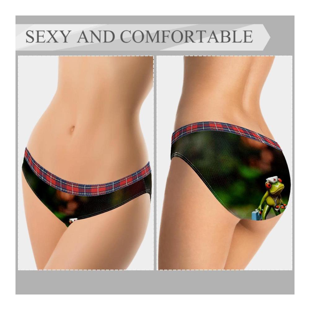 Froschmuster Bikinis & Taillenslips für Damen - Weiche Stretch-Unterwäsche in Größen S-XXL
