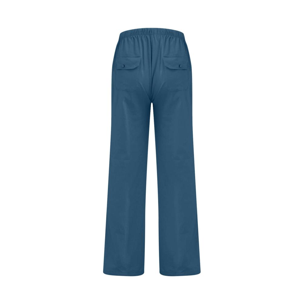 Herren Trainingshose Bequeme Baumwoll Leinen Sommerhose mit Kordelzug und Taschen für einen lässigen Look - Coo64