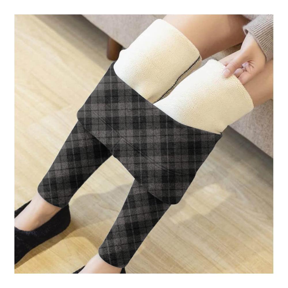 Warme Damen Thermoleggings mit Plüschfutter - Modische Winterhose für Outdoor-Sport und Training